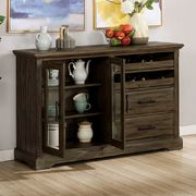 Light walnut transitional dining table by Furniture of America additional picture 5