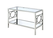 Chrome contemporary sofa table by Furniture of America additional picture 2