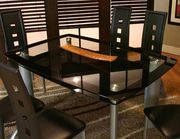 Surfboard black/clear glass top table 5pcs by Cramco additional picture 2