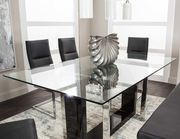 Glass top / chrome contemporary dining set by Cramco additional picture 4
