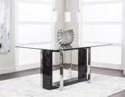 Glass top / chrome contemporary dining set by Cramco additional picture 5