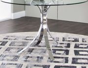 Round 12mm glass/chrome modern dining set by Cramco additional picture 4