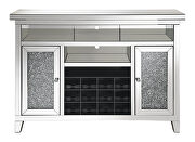 2-door wine cabinet with lighting mirror additional photo 5 of 7