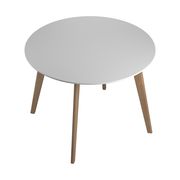 Round white dining table by Coaster additional picture 2