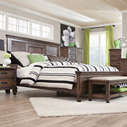 Burnished oak queen bed additional photo 2 of 18
