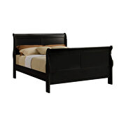 Traditional black sleigh queen bed additional photo 2 of 10