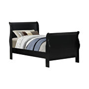 Traditional black sleigh twin bed by Coaster additional picture 2