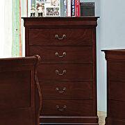 Red brown five-drawer chest by Coaster additional picture 2