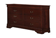 Reddish brown six-drawer dresser by Coaster additional picture 3