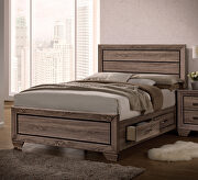 Transitional washed taupe queen storage bed additional photo 2 of 1