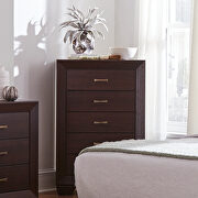 Dark cocoa five-drawer chest by Coaster additional picture 2