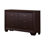Dark cocoa six-drawer dresser by Coaster additional picture 2