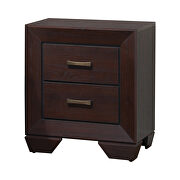 Dark cocoa two-drawer nightstand by Coaster additional picture 2