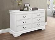White six-drawer dresser by Coaster additional picture 3