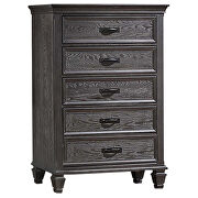 Weathered sage finish chest w 5 drawers additional photo 2 of 1