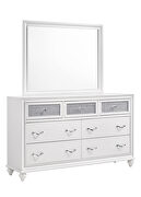 White finish dresser in glam style w crystal handles by Coaster additional picture 11