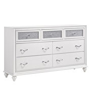 White finish dresser in glam style w crystal handles by Coaster additional picture 9