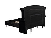 Black velvet with metallic legs queen bed by Coaster additional picture 13