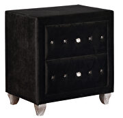 Black velvet with metallic legs queen bed by Coaster additional picture 5