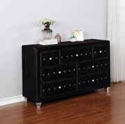 Black velvet with metallic legs queen bed by Coaster additional picture 9