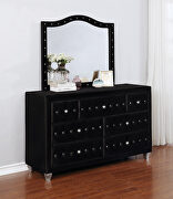 Black velvet with metallic legs queen bed by Coaster additional picture 10