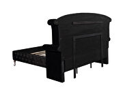 Black velvet with metallic legs king bed by Coaster additional picture 3