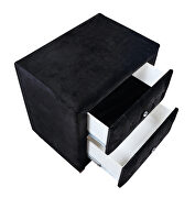 Contemporary black and metallic nightstand by Coaster additional picture 3