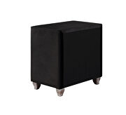 Contemporary black and metallic nightstand by Coaster additional picture 4