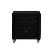 Contemporary black and metallic nightstand by Coaster additional picture 8
