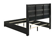 Black finish hardwood queen bed additional photo 2 of 19