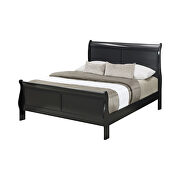 Black finish queen bed in casual style additional photo 2 of 10