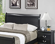 Black finish queen bed in casual style additional photo 3 of 10