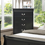 Black finish queen bed in casual style additional photo 4 of 10