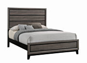 Rustic gray oak queen bed in casual style additional photo 2 of 16