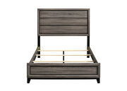 Rustic gray oak queen bed in casual style additional photo 4 of 16