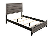 Rustic gray oak queen bed in casual style additional photo 5 of 16
