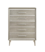 Metallic silver finish chest by Coaster additional picture 5