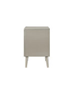 Metallic silver finish nightstand by Coaster additional picture 4