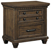 Brown finish acacia and poplar woods  nightstand by Coaster additional picture 2