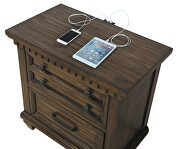 Brown finish acacia and poplar woods  nightstand by Coaster additional picture 7