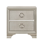 Metallic sterling finish nightstand by Coaster additional picture 8