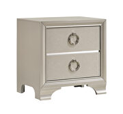 Metallic sterling finish nightstand by Coaster additional picture 10