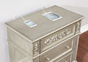 Metallic platinum finish nightstand by Coaster additional picture 2