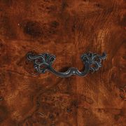 Traditional carved wood bed in dark burl additional photo 3 of 11