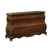 Traditional carved wood / marble top dresser by Coaster additional picture 4