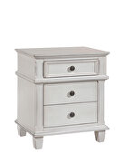 Antique white finish nightstand additional photo 2 of 1