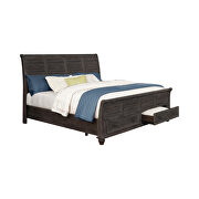 Weathered carbon finish queen bed additional photo 2 of 14
