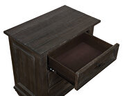 Weathered carbon finish nightstand by Coaster additional picture 2