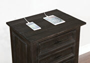 Weathered carbon finish nightstand by Coaster additional picture 3