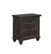 Weathered carbon finish nightstand by Coaster additional picture 4